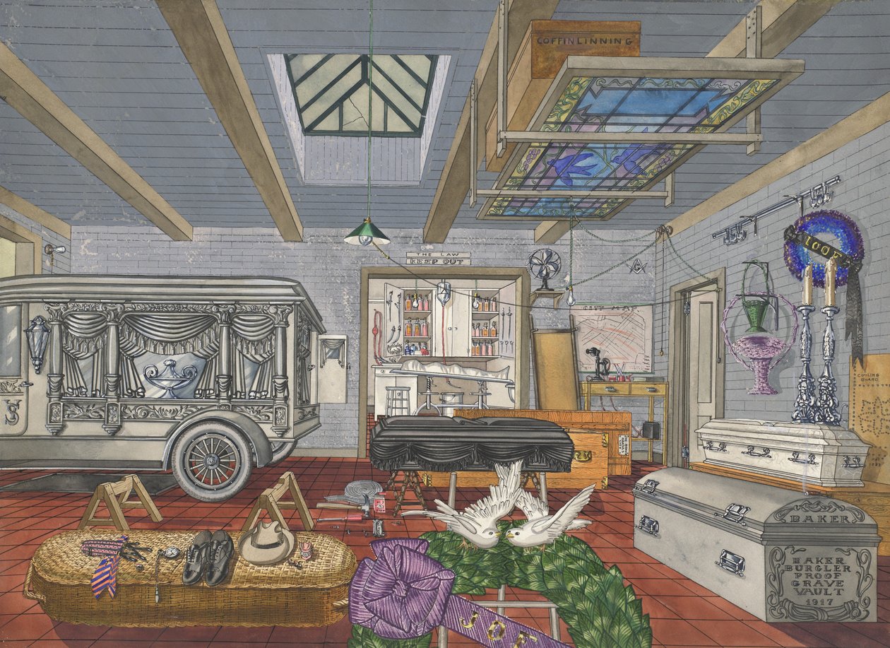 Cenaze Salonu Garajı, 1917, 19351942. by Perkins Harnly