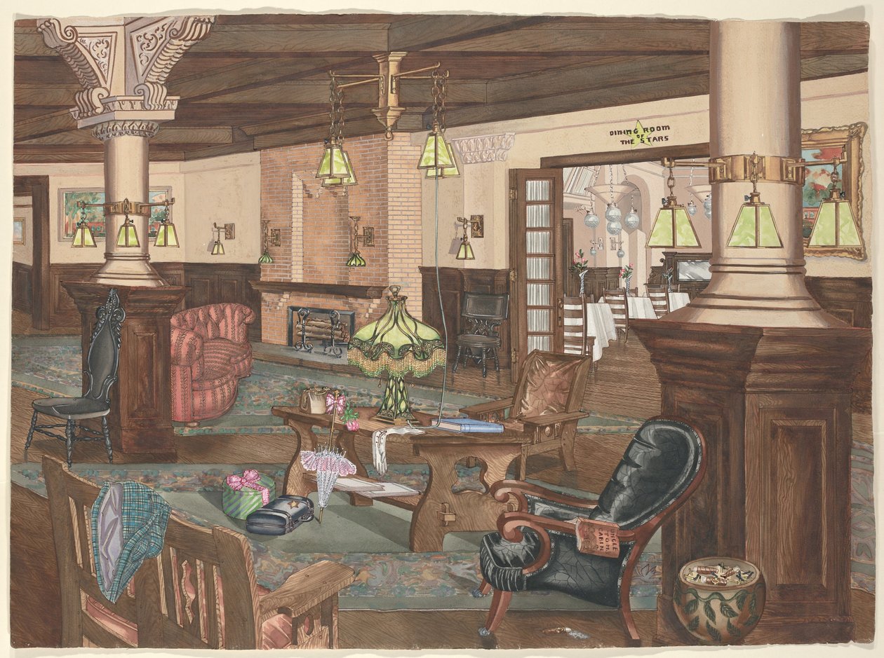 Hollywood Otel Lobisi, 1902 by Perkins Harnly