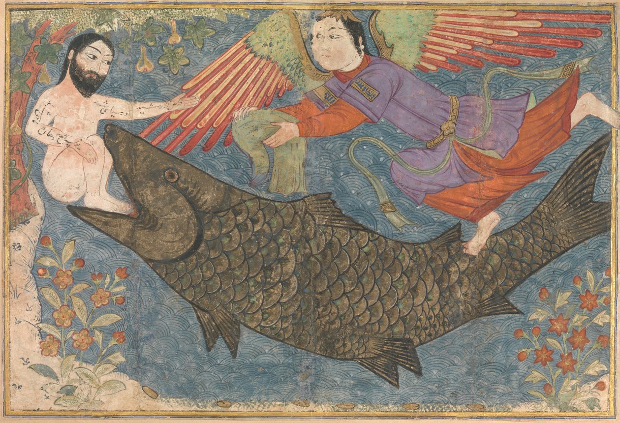 Jonah ve Balina, c.1400 by Persian School