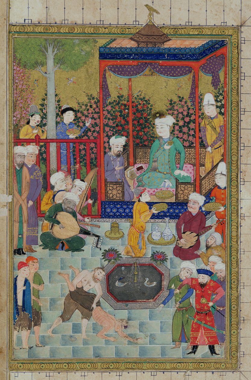 Ms C-822 fol.1v A Princely Resepsiyonu, 