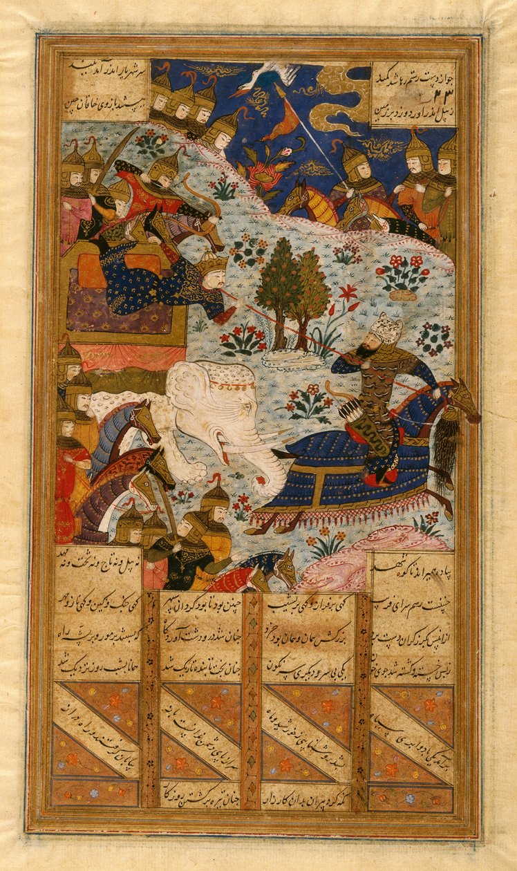 Rustum Lassoes the Khagan of China, Firdevsi