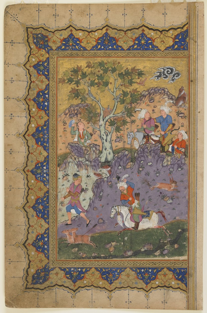 Bir prens avı, c.1600 by Persian School