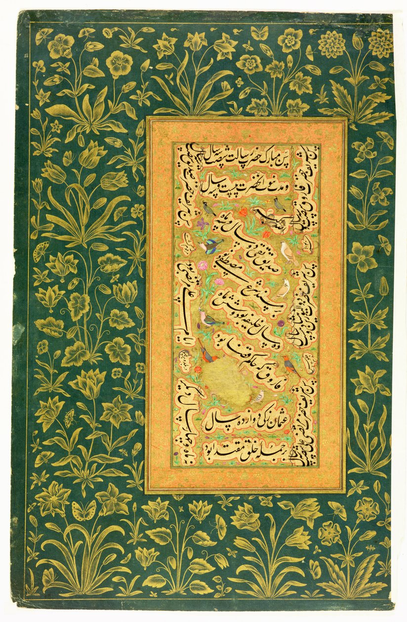 Minto Albümünden Babür bordürlü Heratlı Mir Ali