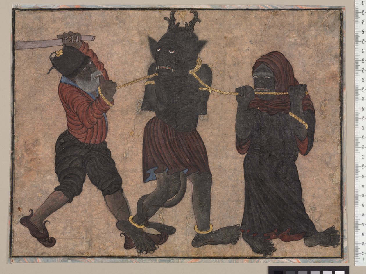 Zincirlerdeki İblis, c.1453 by Persian School