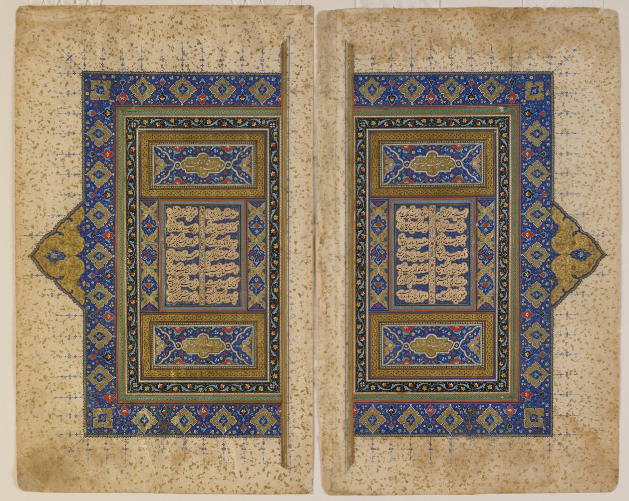 Amir Khusraw Dihlavi, Tebriz, İran, Safevi dönemi, 1530-40 (kağıt üzerine opak suluboya, mürekkep ve altın) tarafından bir Khamsa