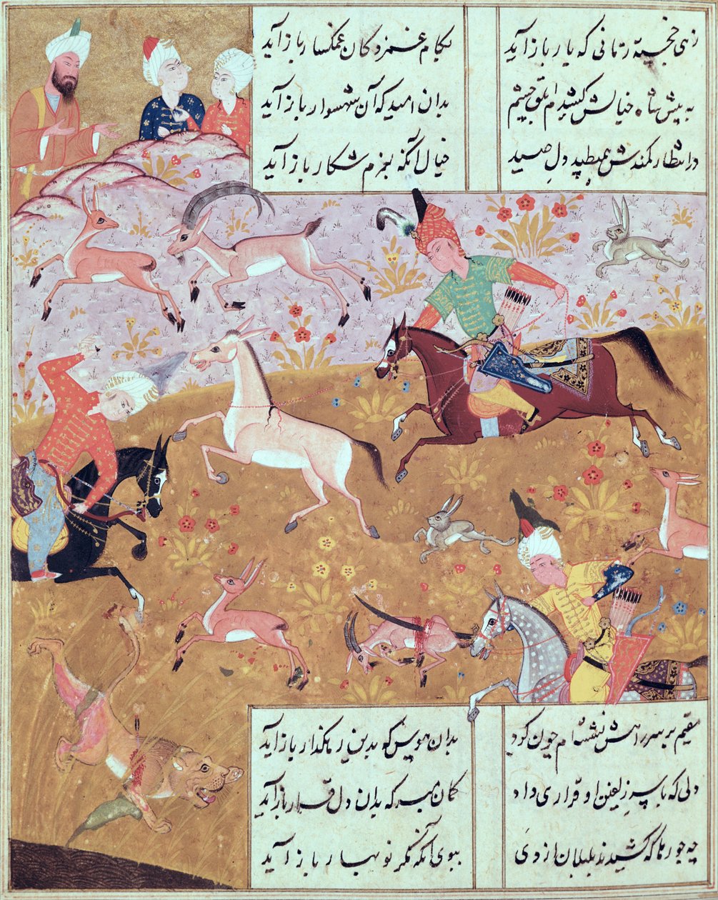 Fol.65r Kraliyet Avı, Hafız Shirazi