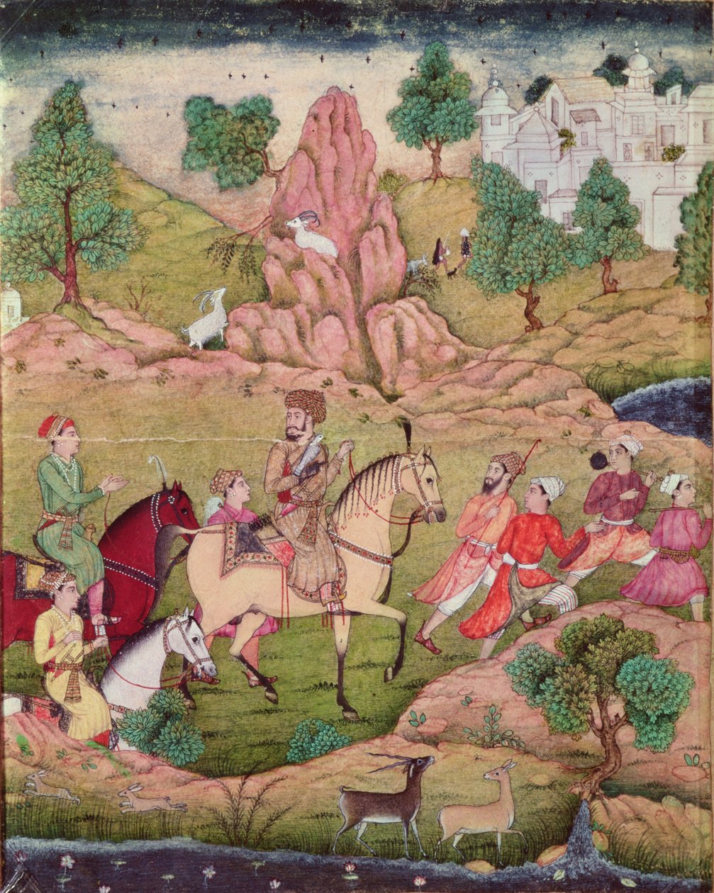 Şahinle avlanma, Safevi hanedanı (1502-1736) by Persian School