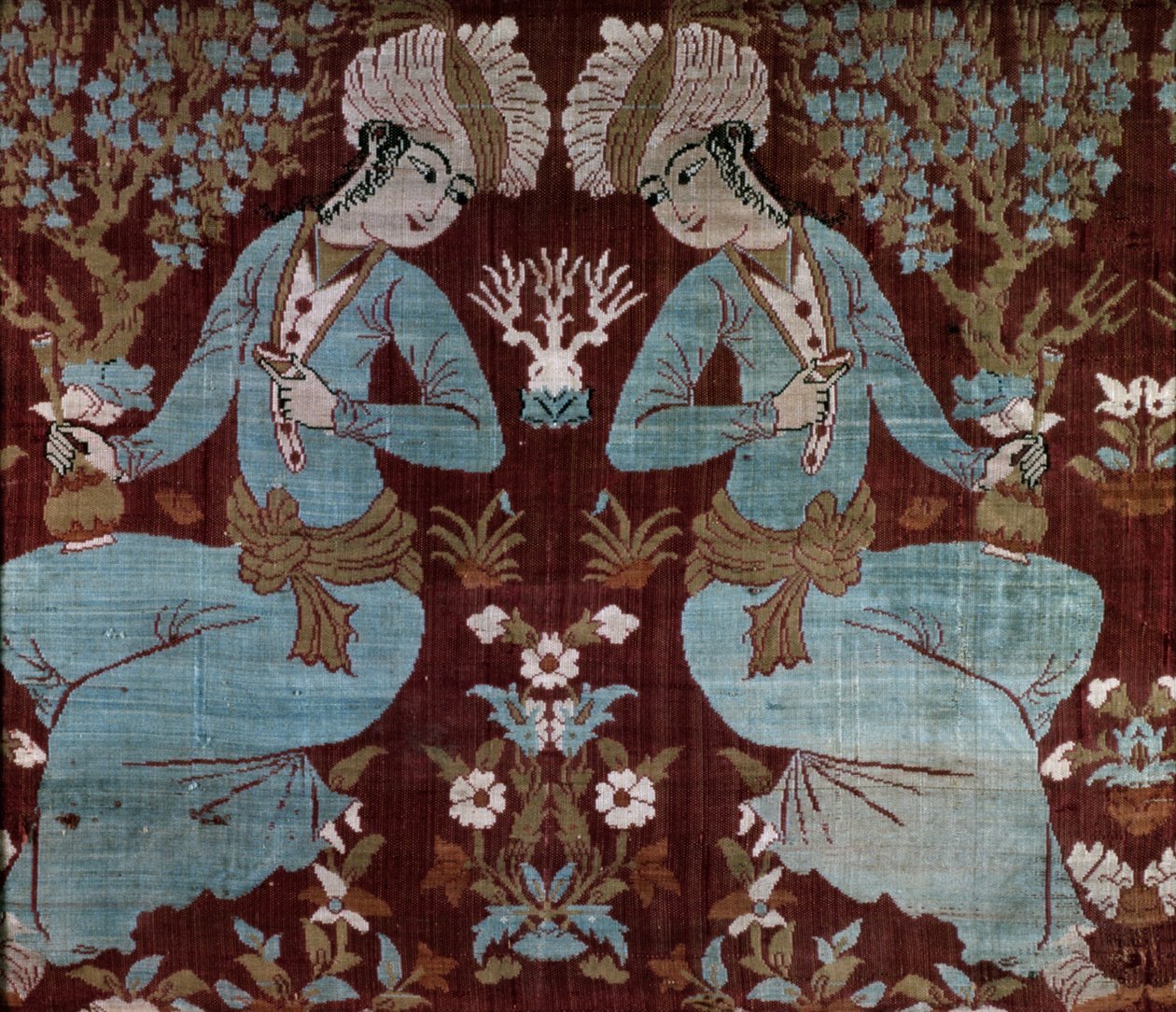 İsfahan Tarzı Panel (ipek) by Persian School