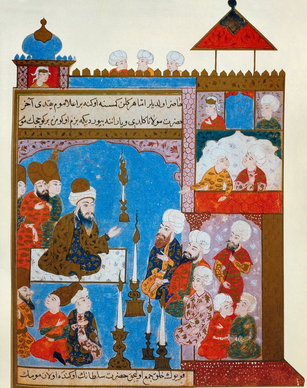 Rumi mumu hala yanıyor, 16. yüzyılın sonlarında by Persian School