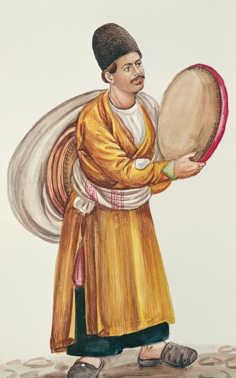 Sokak satıcısı (kağıt üzerinde wc) by Persian School