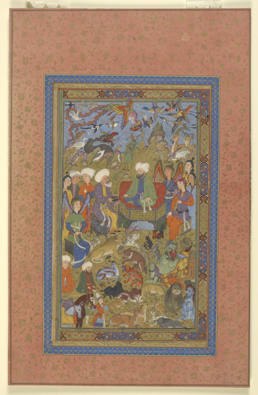 Süleyman ve Bilqis Enthroned, c.1590-1600 by Persian School