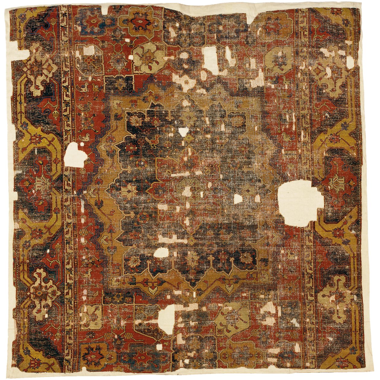 Tebriz madalyonu ve kartuş halı parçası, Kuzey Batı İran, 16. yüzyılın ikinci yarısı by Persian School