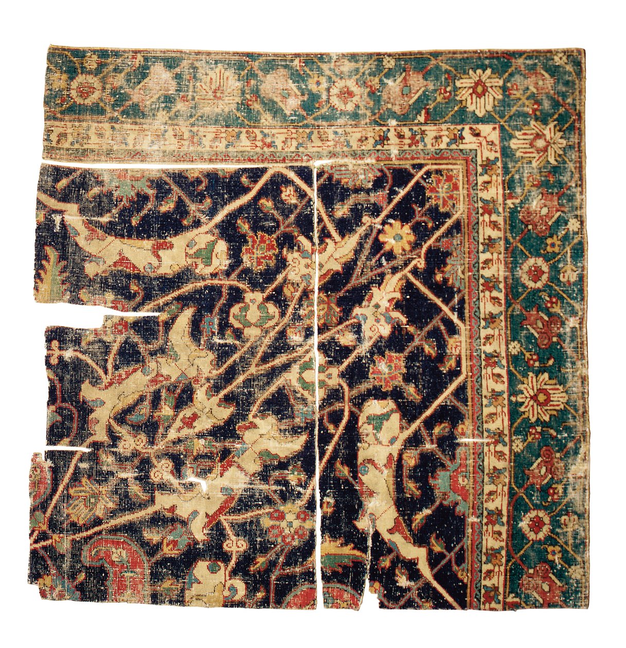 Tebriz madalyon halı parçası, Kuzey Batı İran, 16. yüzyıl ortası by Persian School