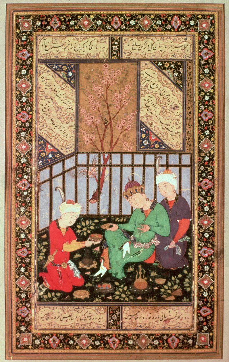 Çay Töreni, 1560-70 by Persian School