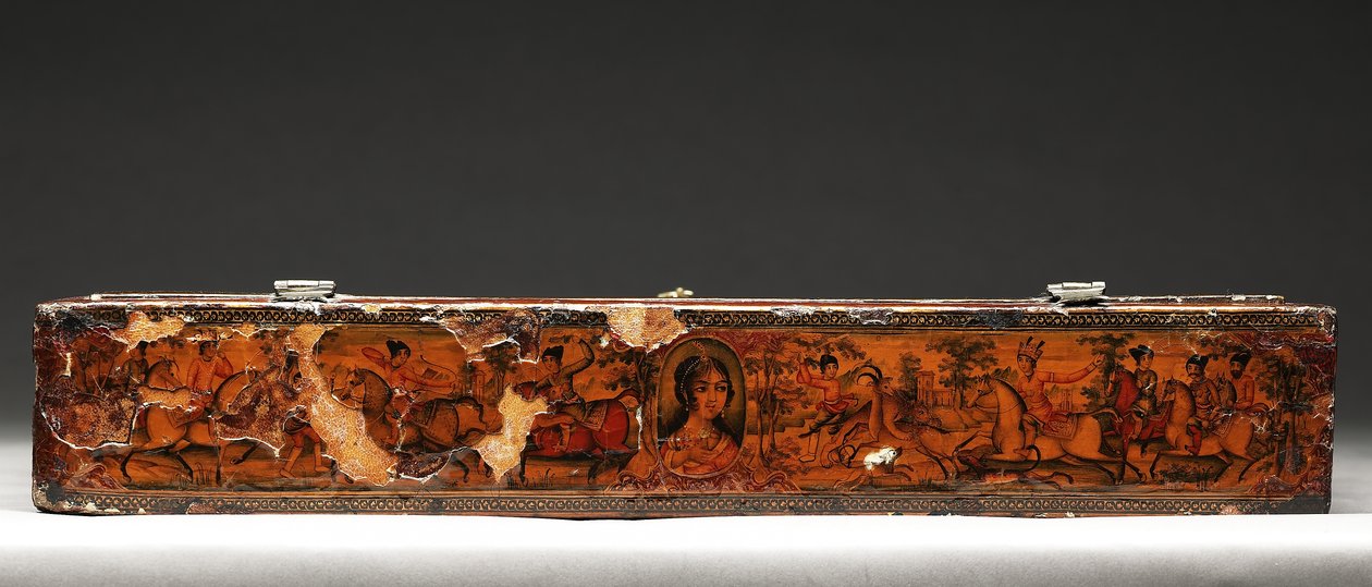 Kutsal Aileyi tasvir eden alet takımı, 1830 dolayları (karma teknik) by Persian School