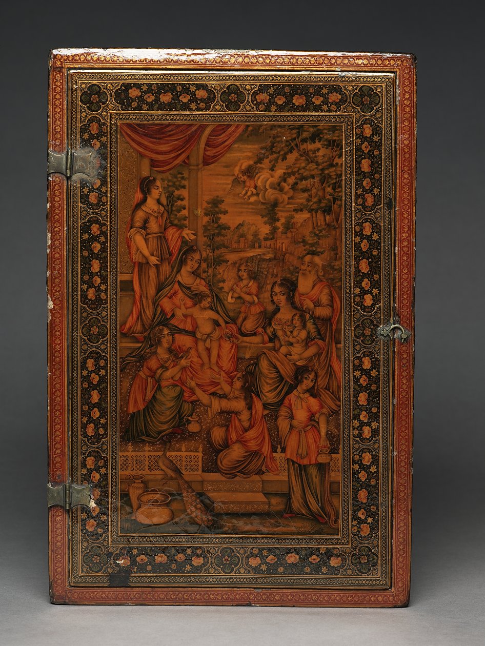 Kutsal Aileyi tasvir eden alet takımı, 1830 dolayları (karma teknik) by Persian School