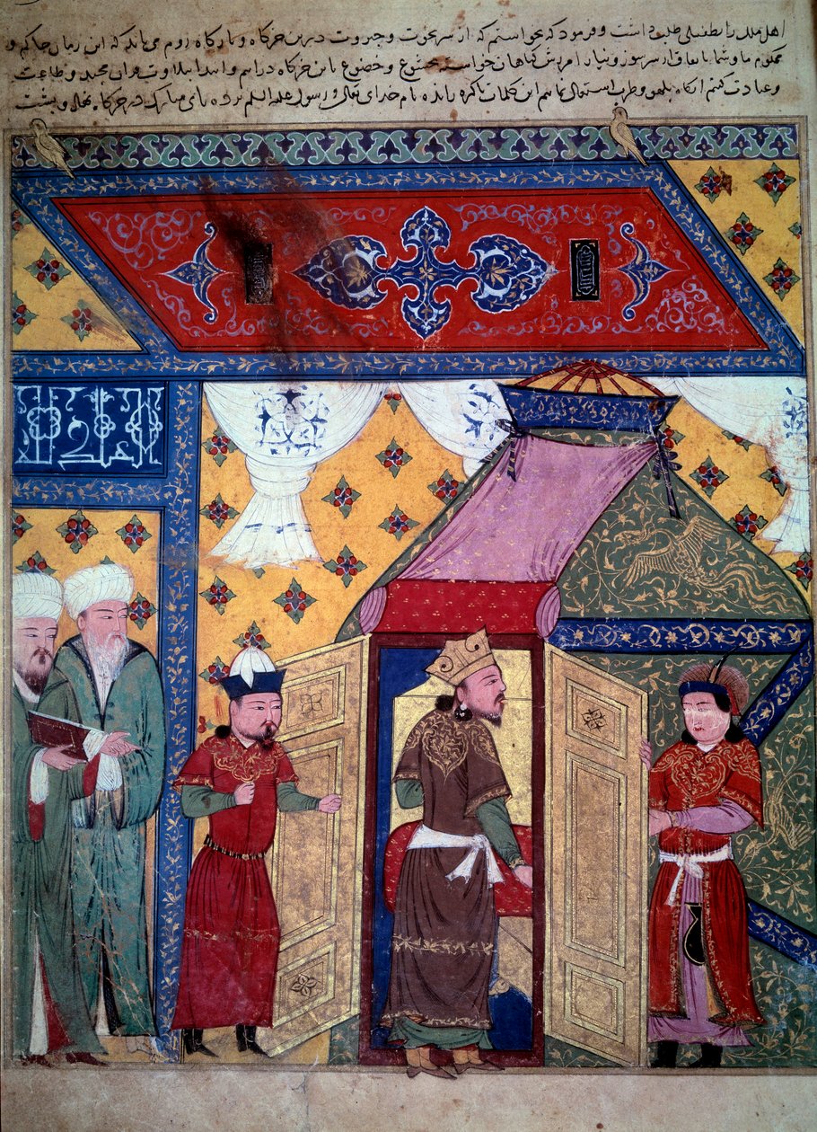 hükümdar Gazan (Ghazan Khan veya Ghazan Mahmud, Argun ve Pers ilkhanının oğlu by Persian School