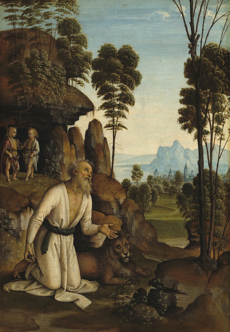 Vahşi Doğada Aziz Jerome, c. 14901500. by Perugino