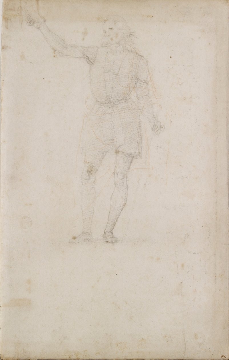 Vaftizci Yahya için çalışma. Verso: Bir Göz, 15. yüzyılın sonu ile 16. yüzyılın başları by Perugino