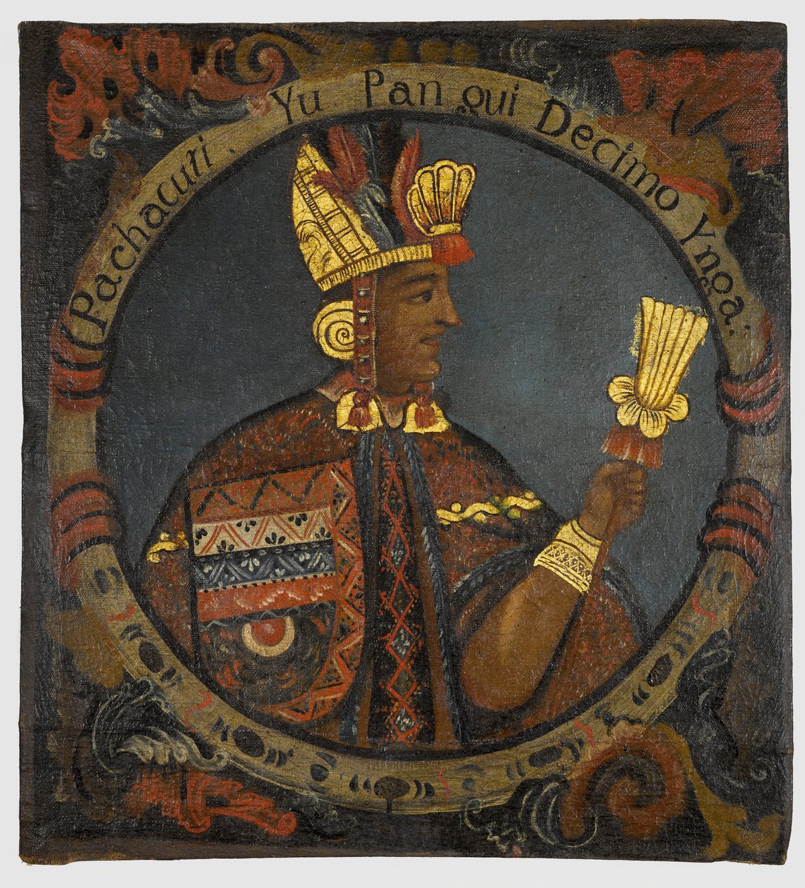Pachacuti, 10. İnka Kralı, 18. yüzyılın ortaları by Peruvian School