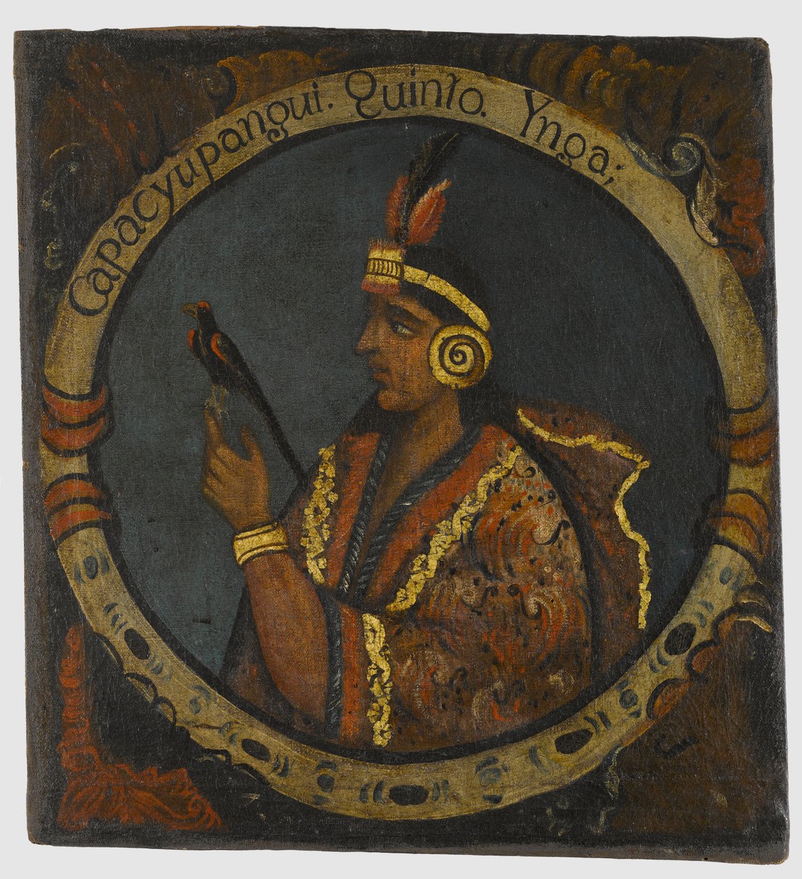 Capac Yupanqui, Beşinci İnka Kralı, 18. yüzyılın ortaları by Peruvian School