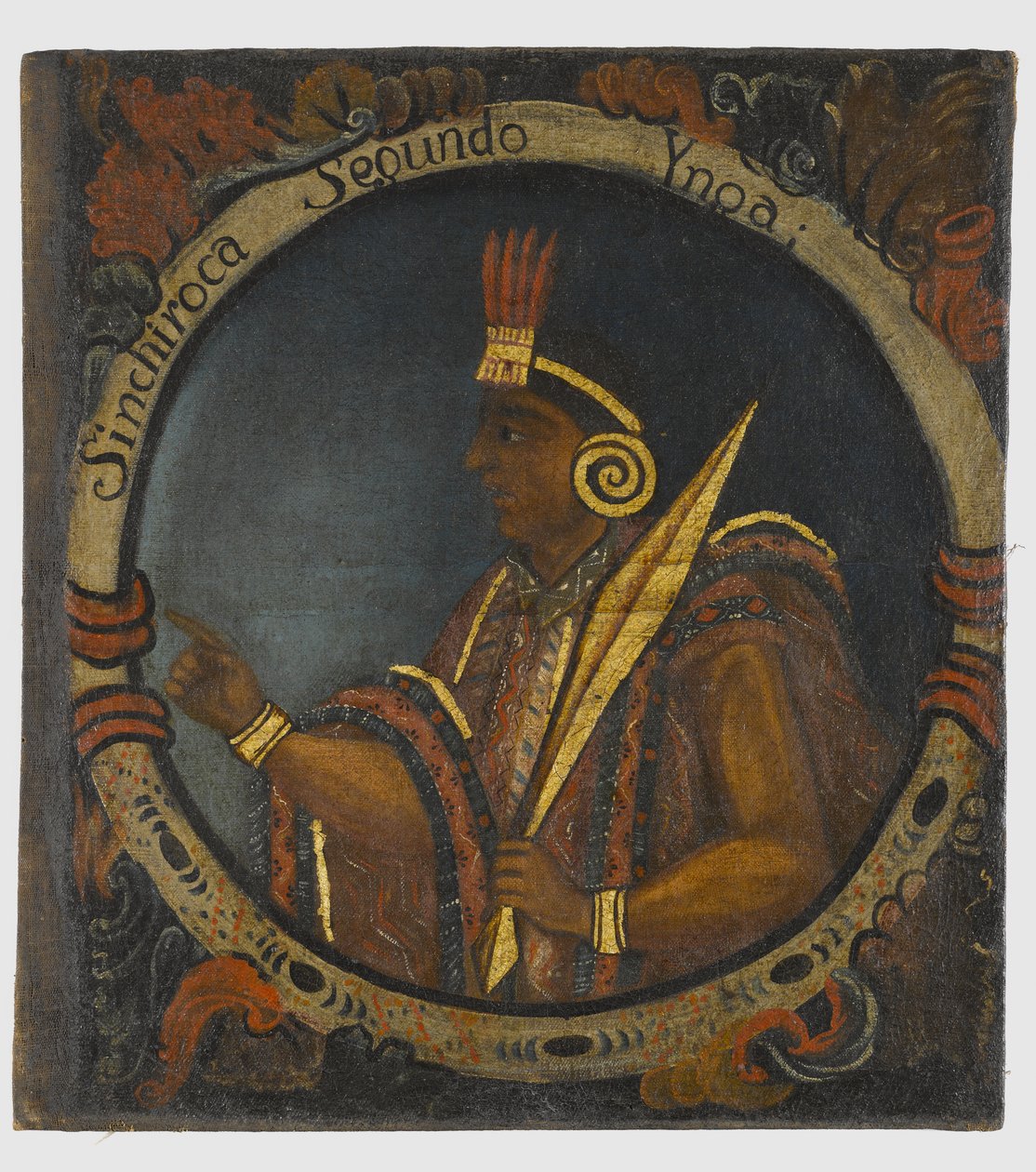 Sinchi Roca, İkinci İnka Kralı, 18. yüzyılın ortaları by Peruvian School