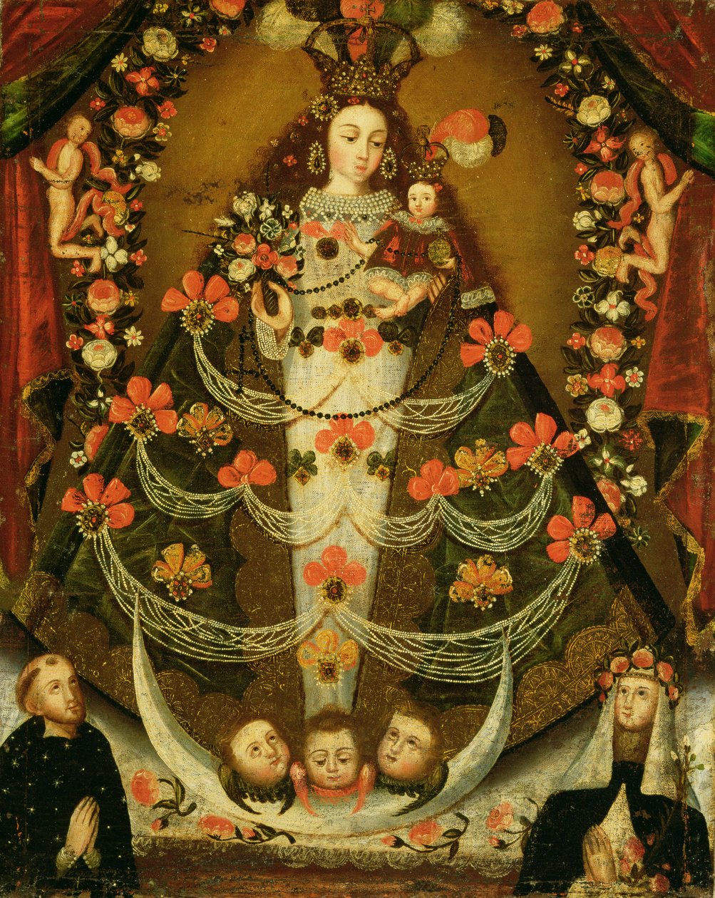 Pomata Bakiresi, Tolentino Aziz Nikolaos ve Lima Aziz Gülü (1586-1617) ile by Peruvian School