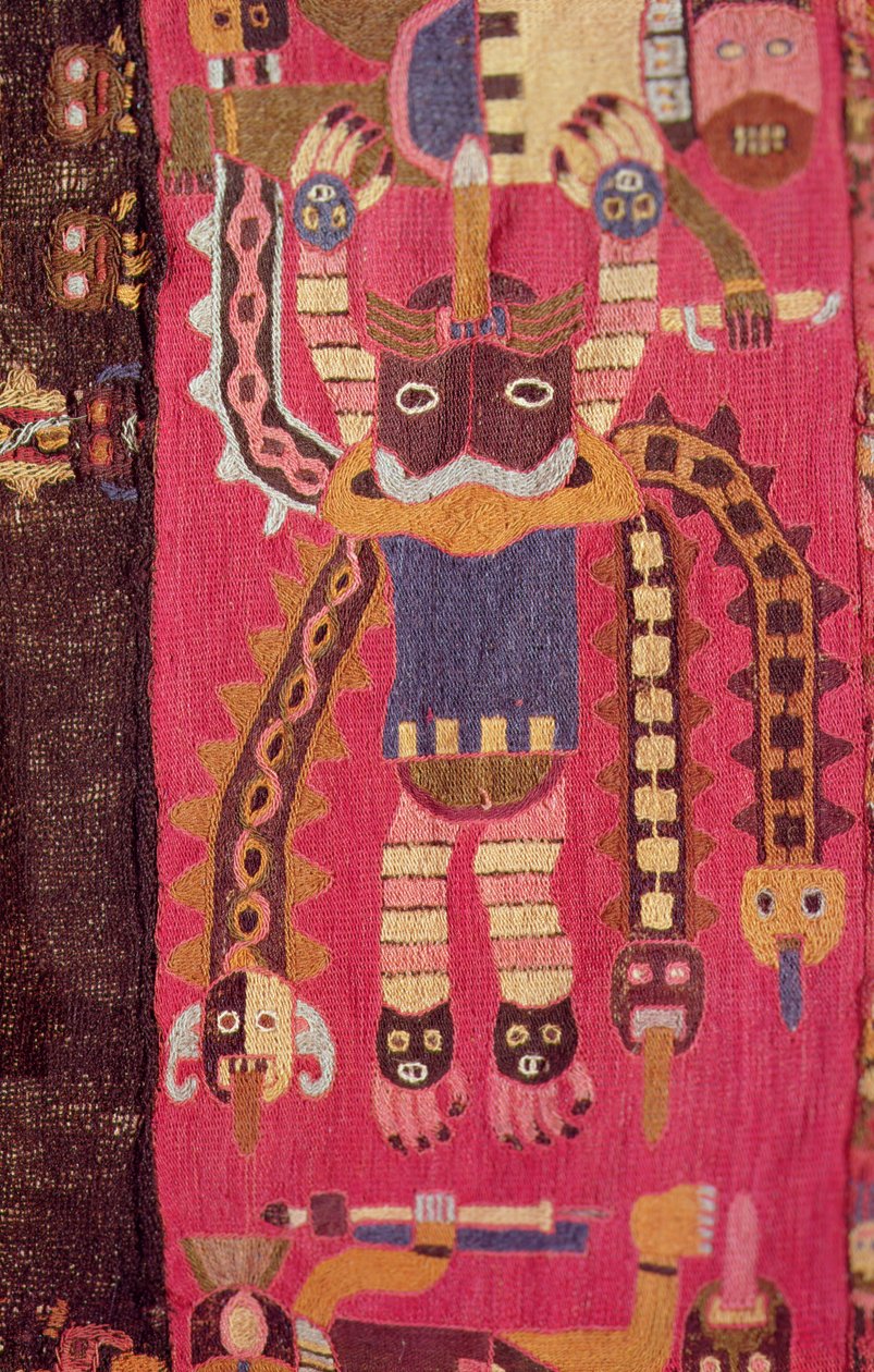 Bir tanrının yün figürü, Paracas Kültürü (tekstil) by Peruvian School