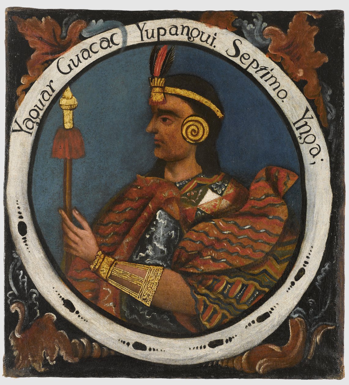 Yahuar Huacac Yupanqui, Yedinci İnka Kralı, 18. yüzyılın ortaları by Peruvian School