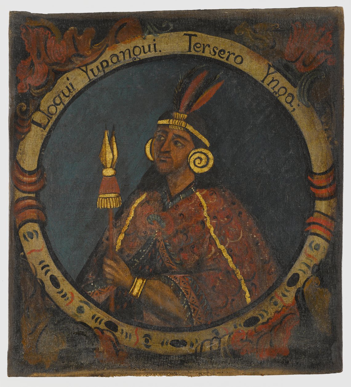 Lloque Yupanqui, 3. İnka Kralı, 18. yüzyılın ortaları by Peruvian School