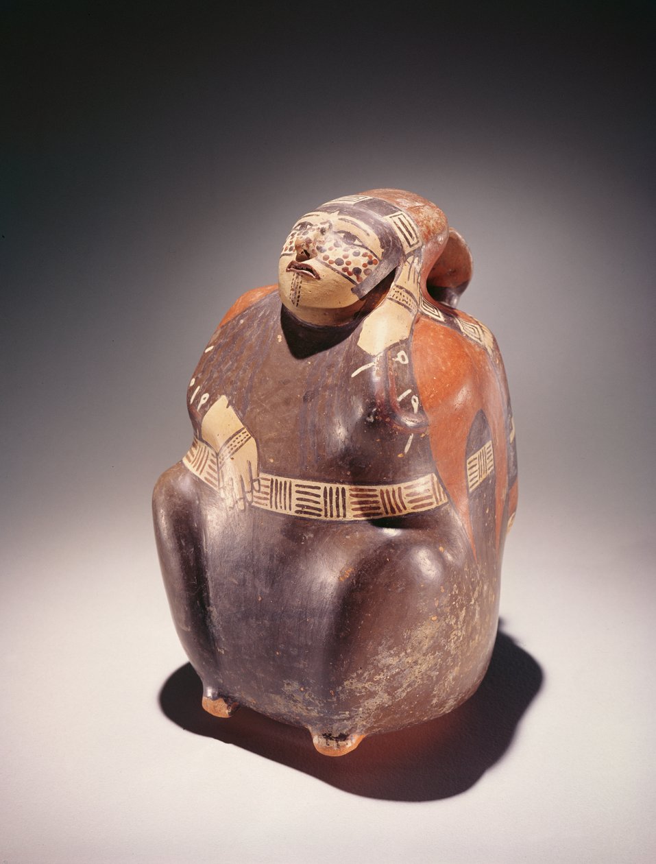 Çanak çömlek kakao toplayıcı, Nazca Kültürü (toprak çanak çömlek) by Peruvian School