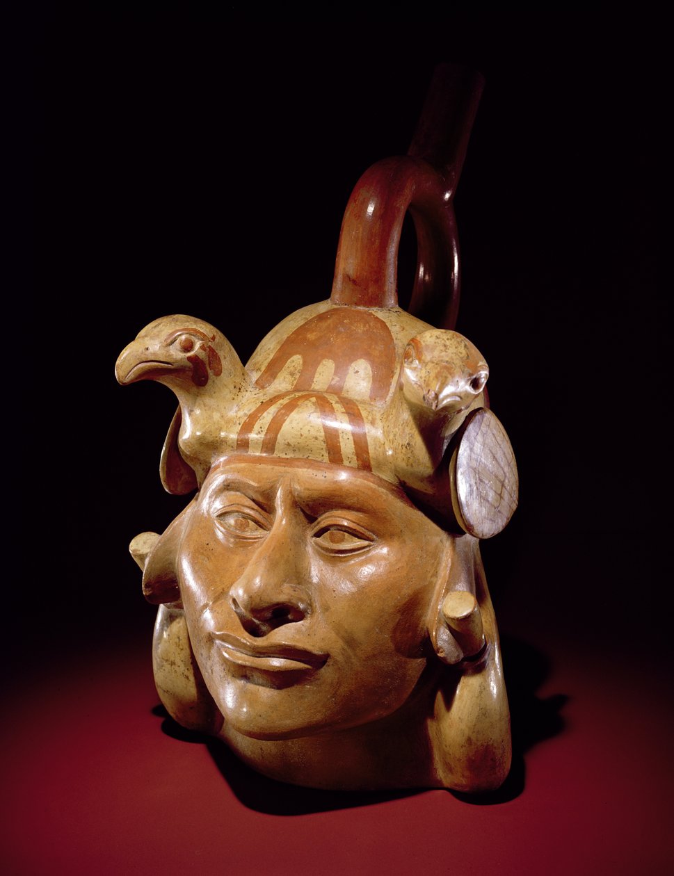 Çömlek portre kabı, Mochica (toprak eşya ve boya) by Peruvian School