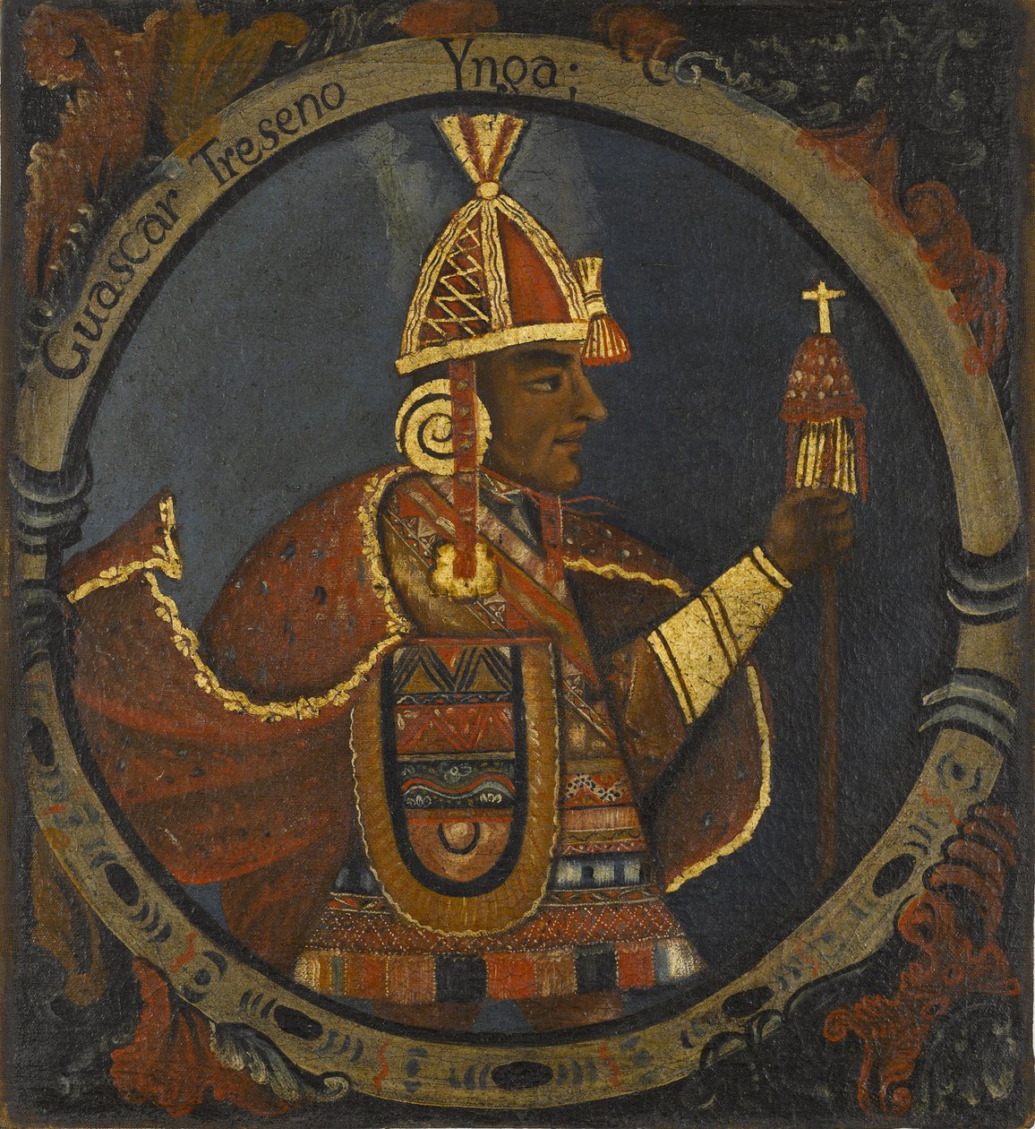 Tupac Cusi Hualpa (Huascar) 13. İnka Kralı, 18. yüzyılın ortaları by Peruvian School