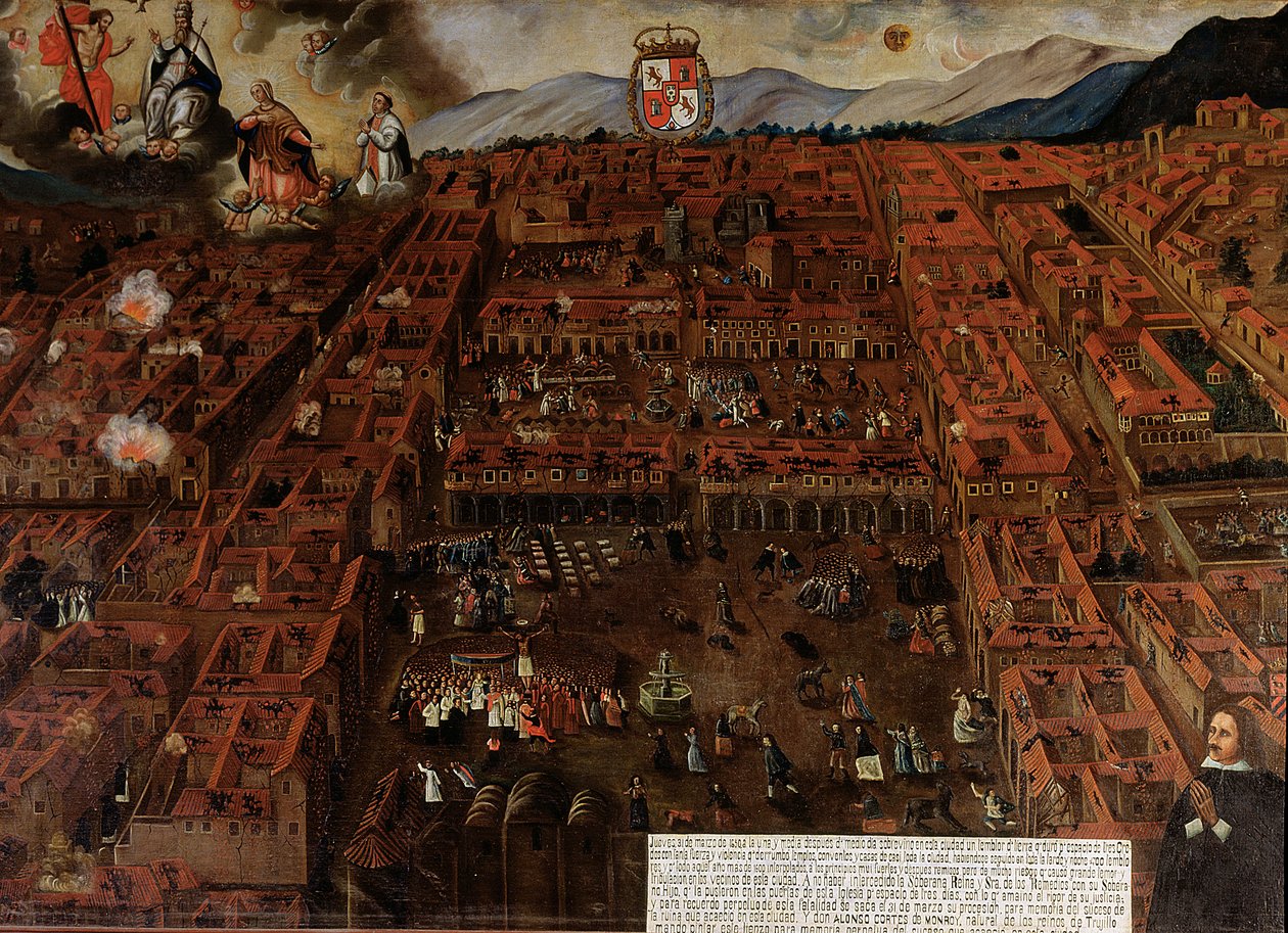 1650 depremi sırasında Cuzco