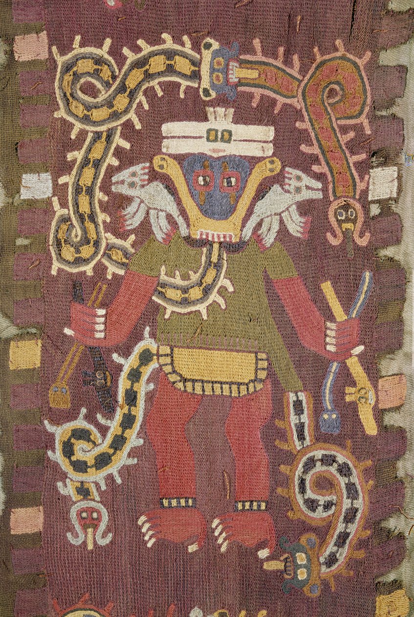 Yün Mitolojik figürü, Paracas Kabilesi (tekstil) by Peruvian School