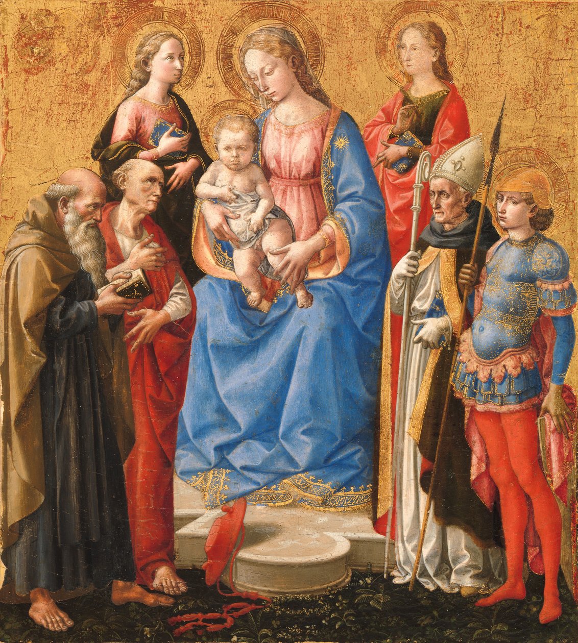 Madonna ve Altı Azizli Çocuk, 1440