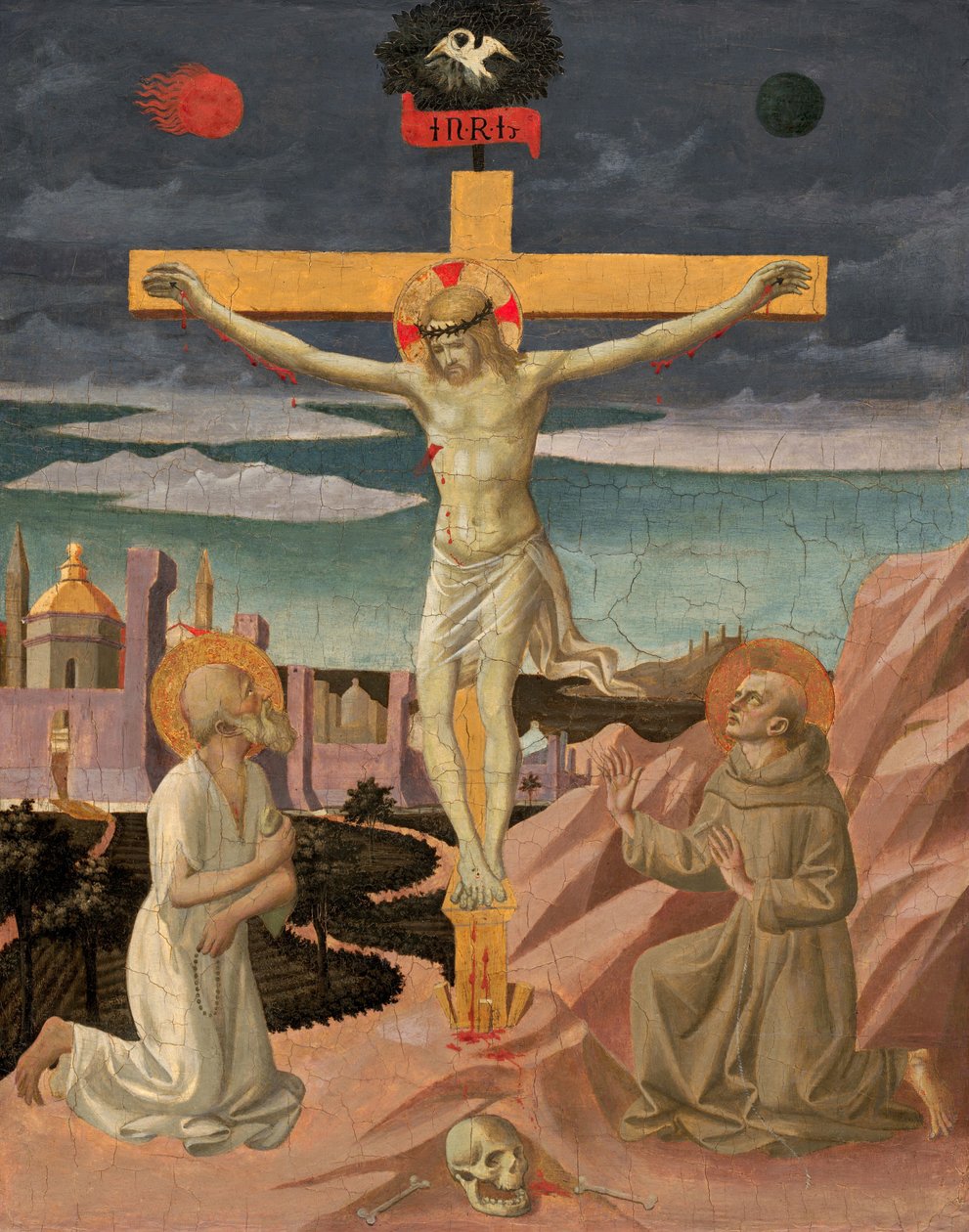 Aziz Jerome ve Aziz Francis ile Çarmıha Gerilme, c. 14451450. by Pesello Peselli