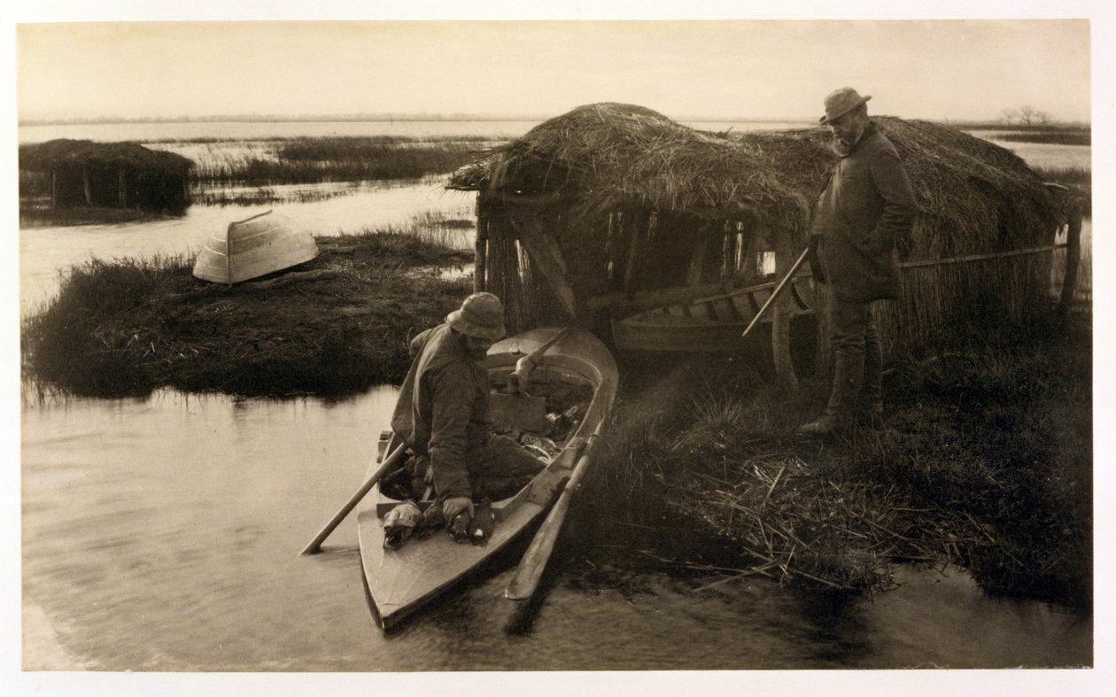 Fowler Dönüyor, Norfolk Broads'ta Yaşam ve Manzara, c.1886 by Peter Emerson und Thomas Goodall