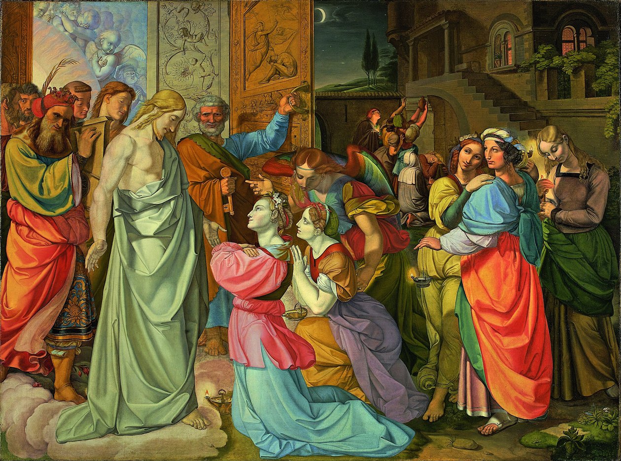 Bilge ve Aptal Bakireler Mesel (bitmemiş) by Peter von Cornelius