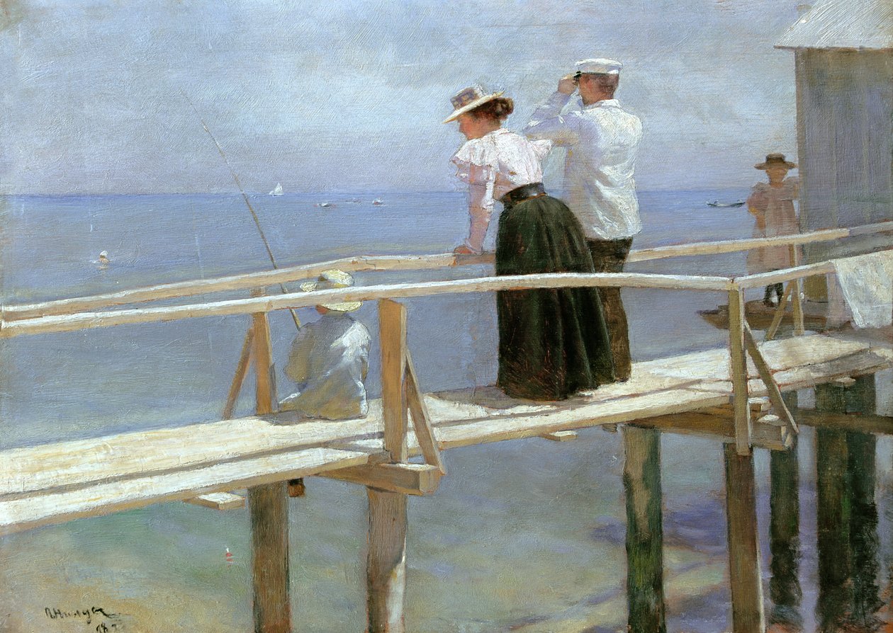 ಸೇತುವೆಯ ಮೇಲೆ, 1898 ಟರ್ಕ್ by Peter Alexandrovich Nilus