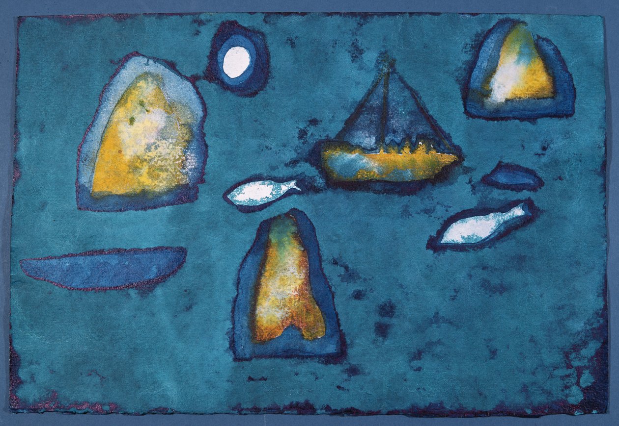 Gece Yolculuğu, 1998 (kağıt üzerinde wc) by Peter Davidson