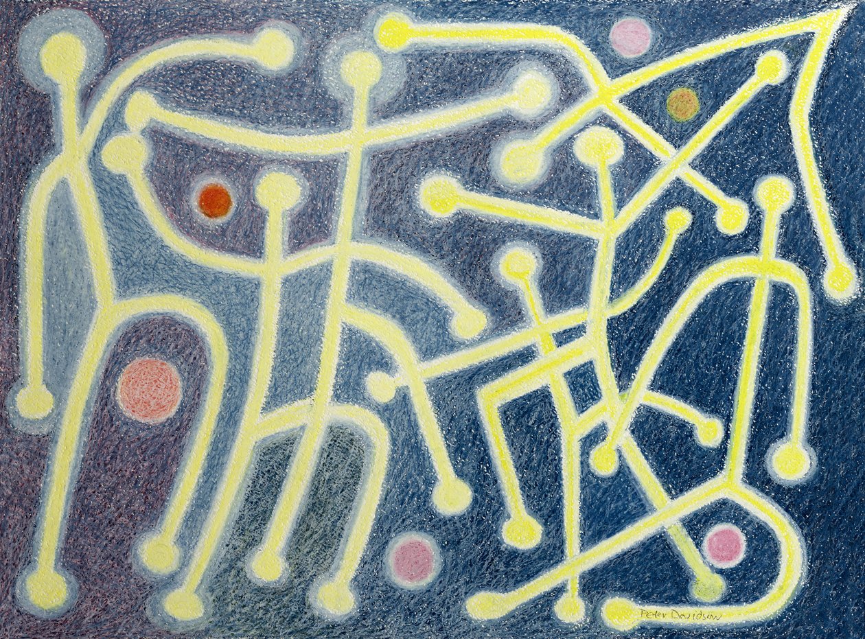 The Dance, 1985 (kağıt üzerine yağlı pastel) by Peter Davidson