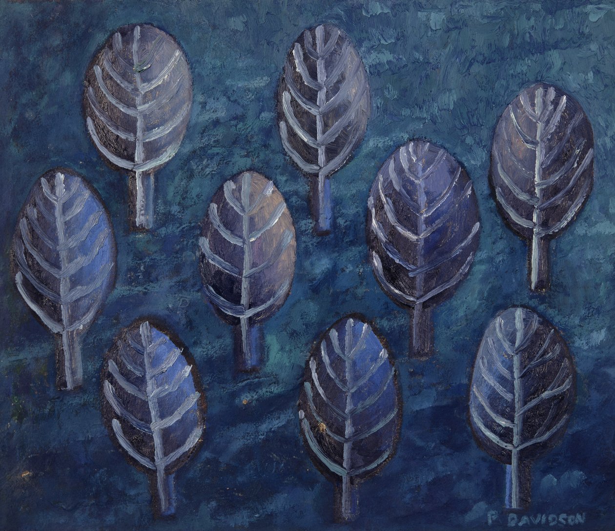 The Orchard, 1997 (kağıt üzerinde yağlı boya) by Peter Davidson