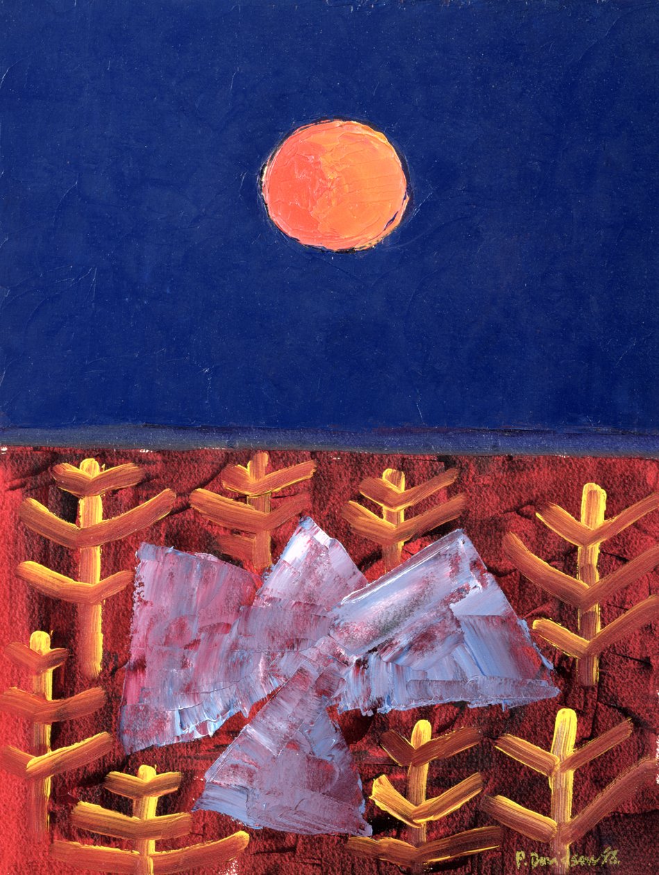 Güneşe Yolculuk, 1988 (kağıt üzerinde yağlı boya) by Peter Davidson