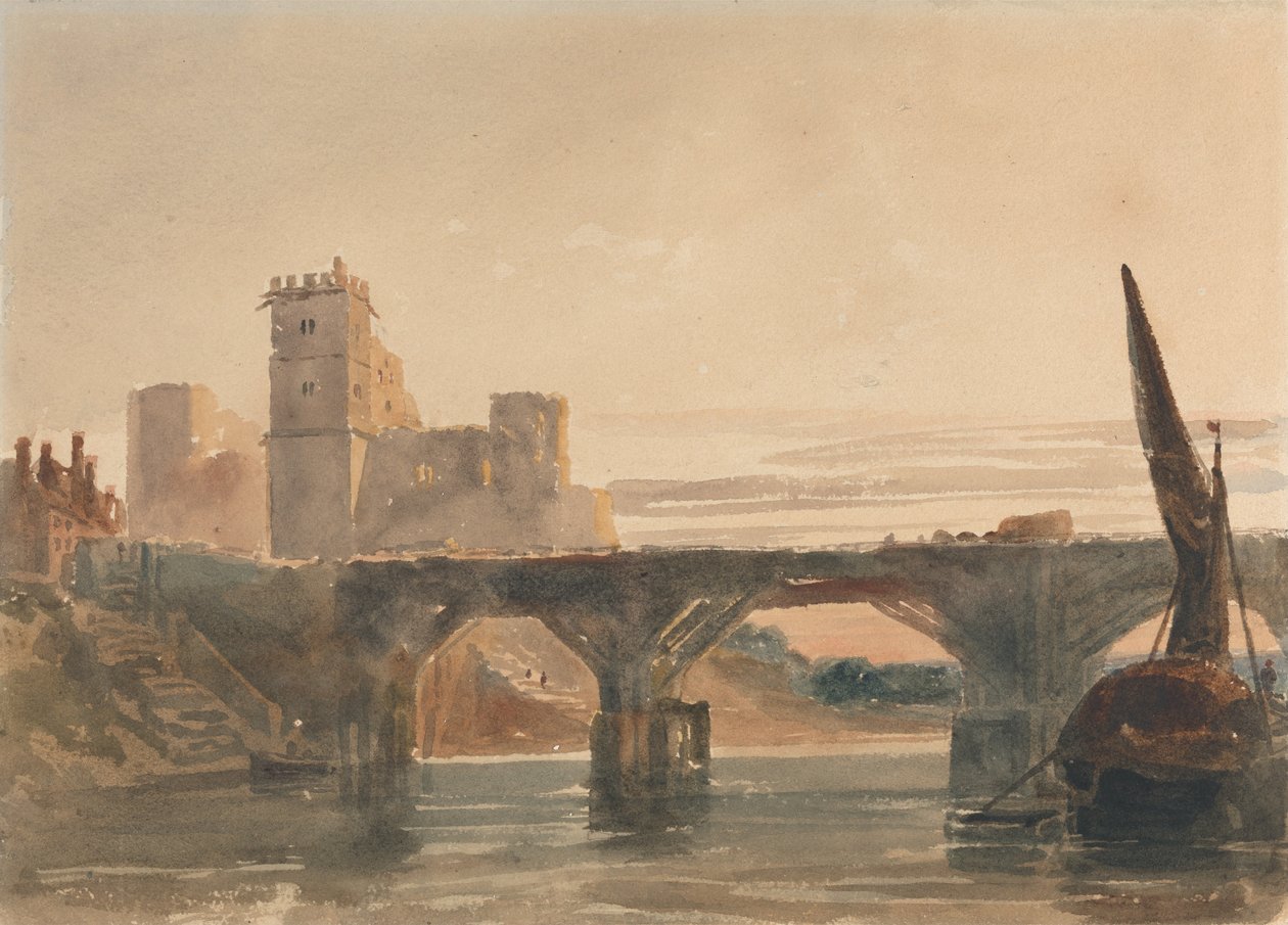 Köprüden Chepstow Kalesi by Peter de Wint