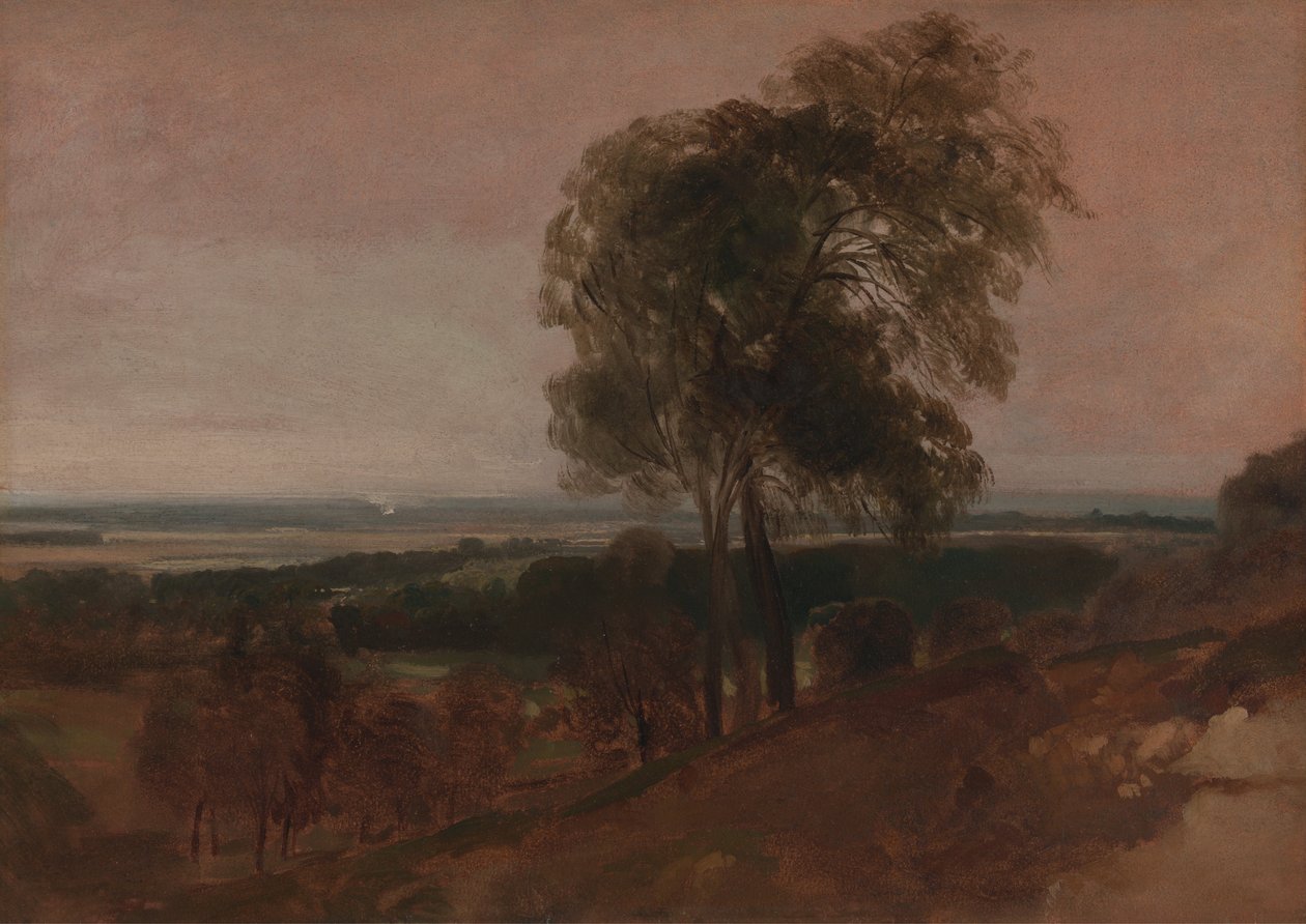 Gün batımında peyzaj çalışması by Peter de Wint