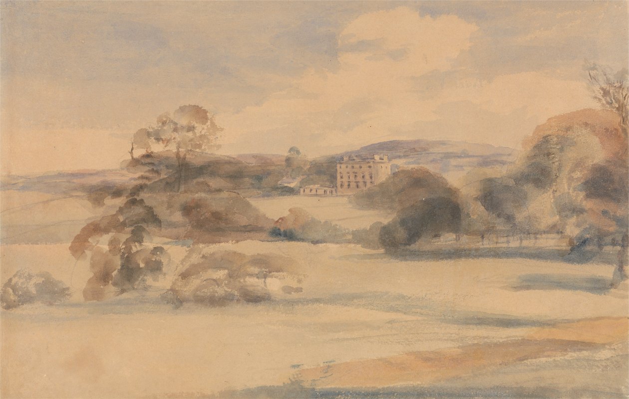 Kır evi ile manzara by Peter de Wint