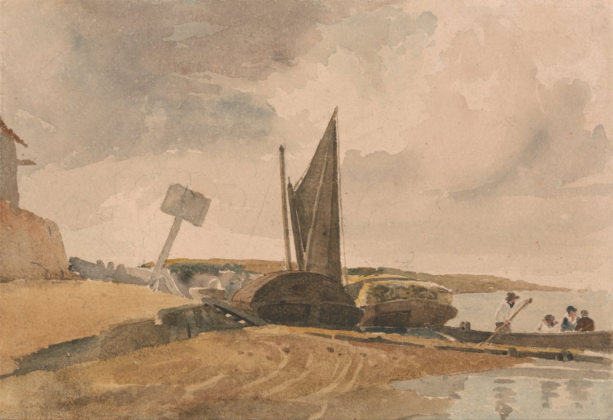 Alçak Gelgit, tekne iniş by Peter de Wint