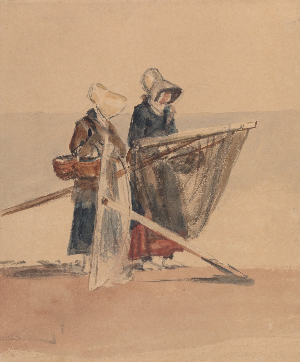 Karides Ağlı İki Kız by Peter de Wint