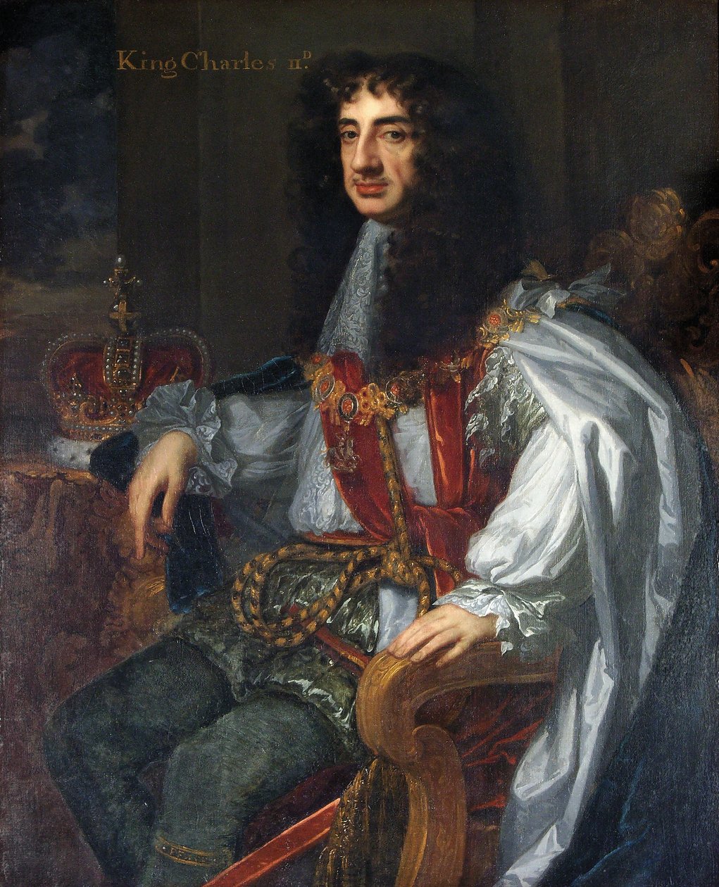 Jartiyer Cüppelerinde Kral II. Charles by Peter Lely